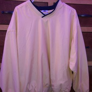 large yellow windbreaker